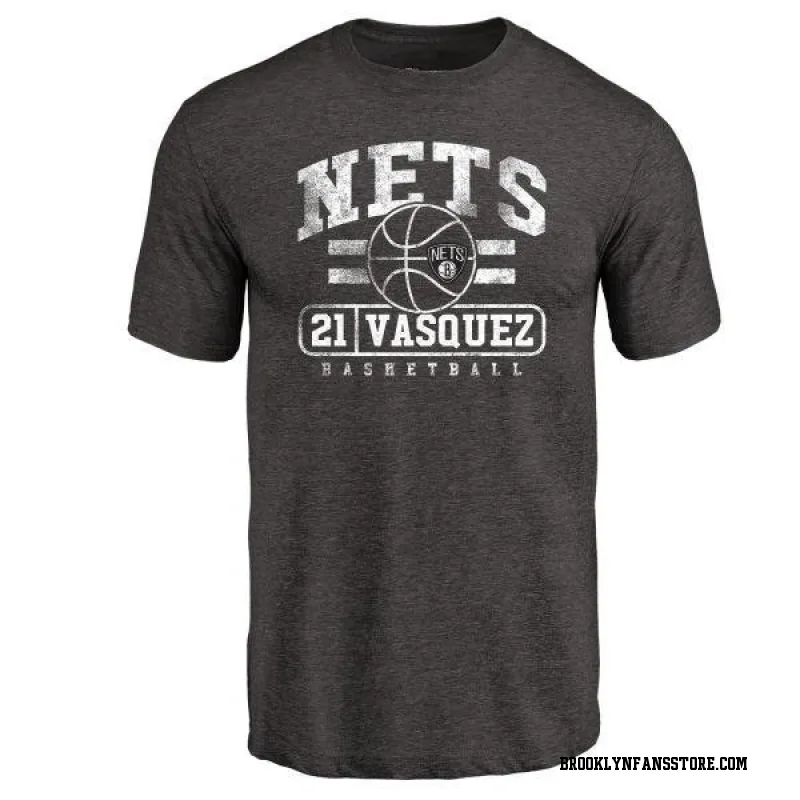 Black Men's Greivis Vasquez Brooklyn Nets Baseline T-Shirt