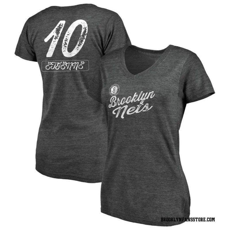Black Women's Tyson Etienne Brooklyn Nets Sideline V-Neck T-Shirt